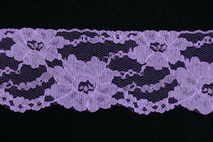 3 inch Flat Lace, Orchid (25 yards) MADE IN USA